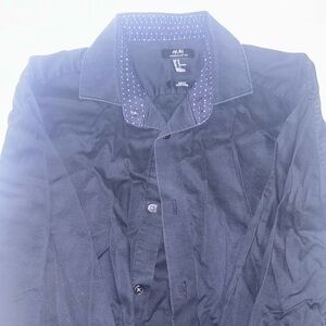 H&M black button up